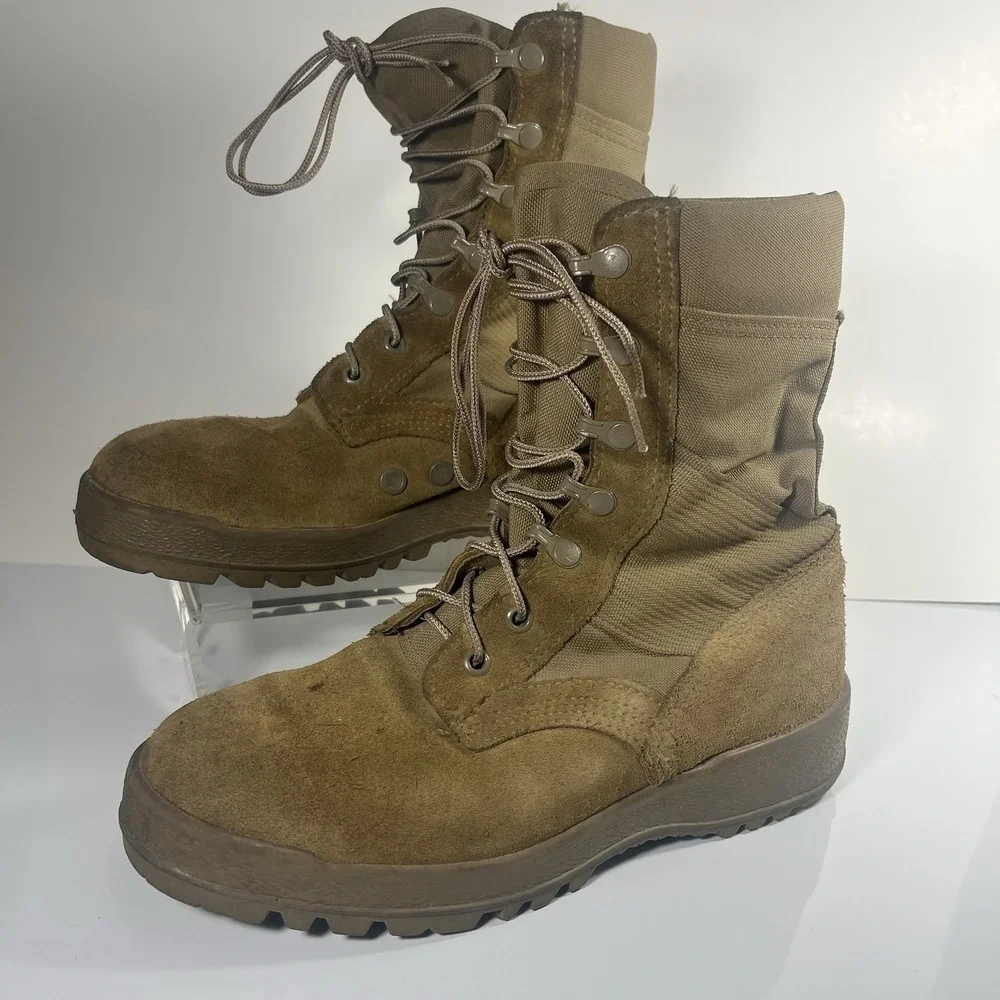 McRae Mens Military boots Sz 5.5 W Desert Hot Weather combat desert‎ tan 245 90